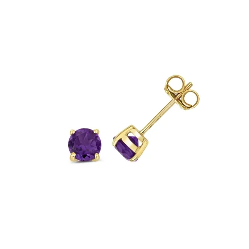 Amethyst Claw Set Stud Earrings